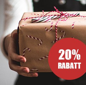 20% Rabatt auf alle Artikel im Onlineshop