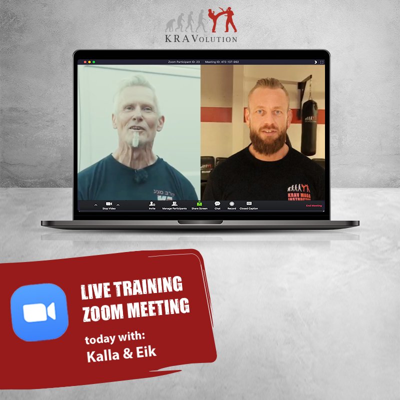 Zoom Krav Maga Training mit Kalla und Eik